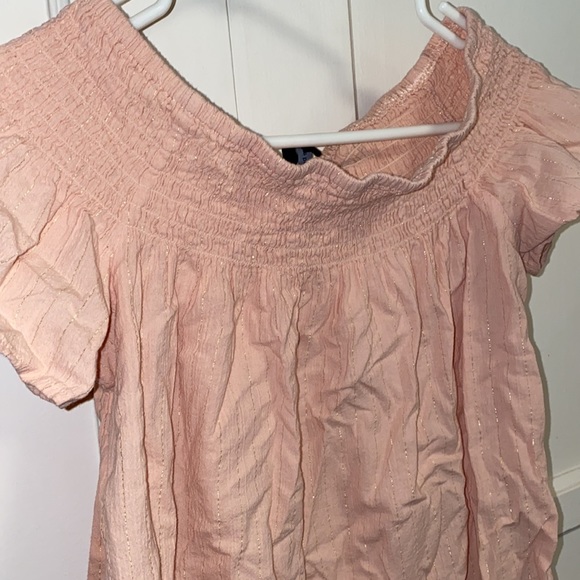 Harve Bernard Large Off The Shoulder Peach Blouse Top - Picture 9 of 9